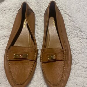 Coach Women's British Tan Leather Loafers